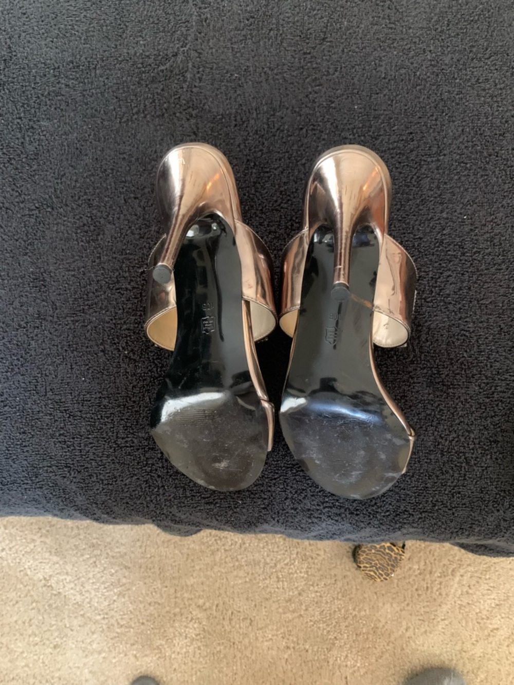 Caparros Silver Bow-Embellished Mule Sandals - Picture 8 of 9
